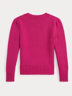 Polo Ralph Lauren Pink Girls Icon Flag Knit Jumper