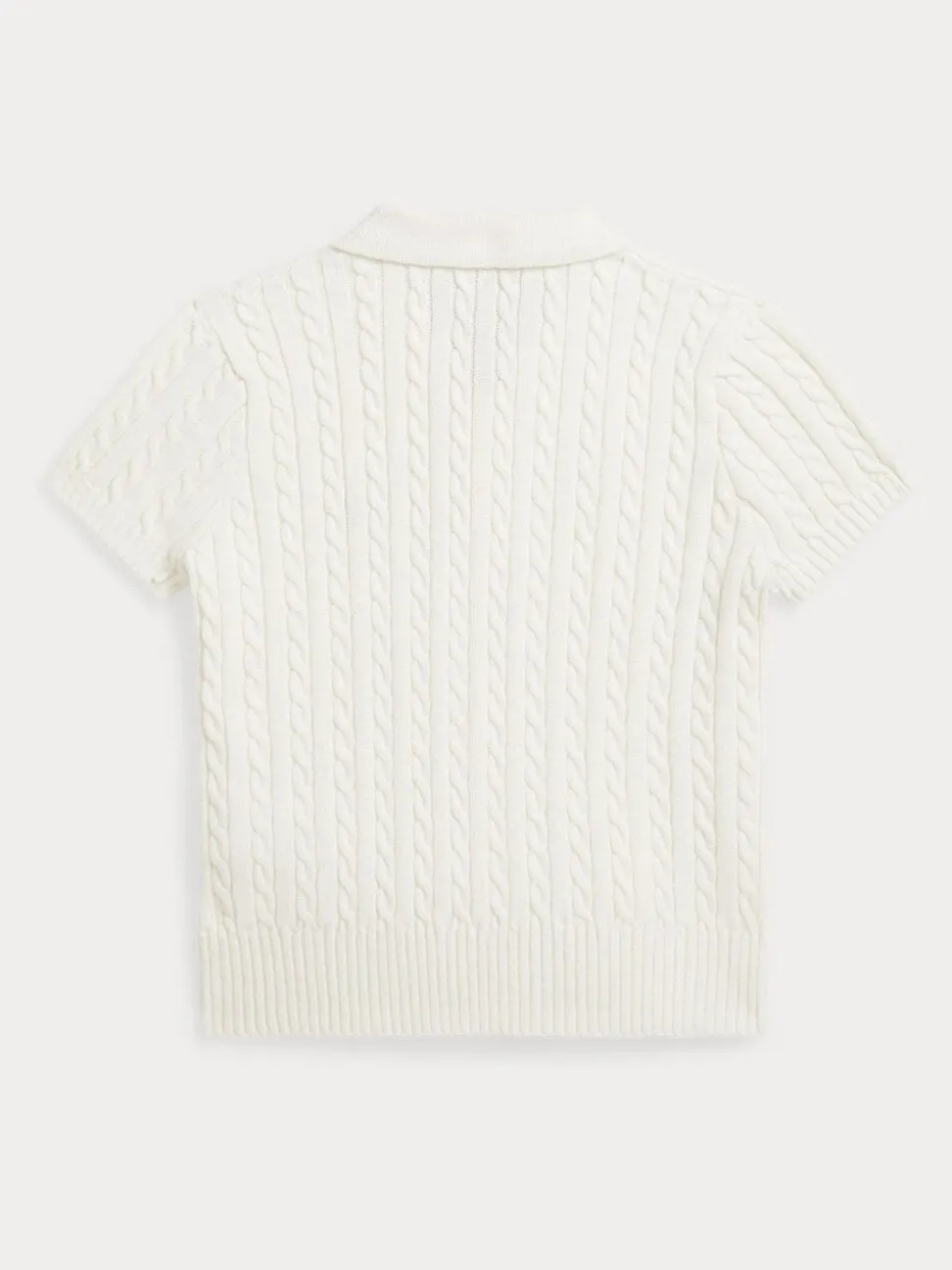 Polo Ralph Lauren White Cable Knit Polo Shirt