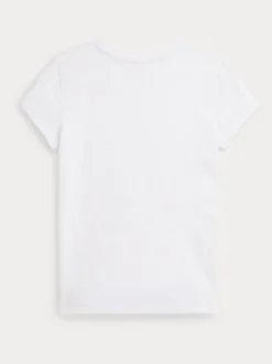 Polo Ralph Lauren White Girls Polo Bear Graphic T-Shirt