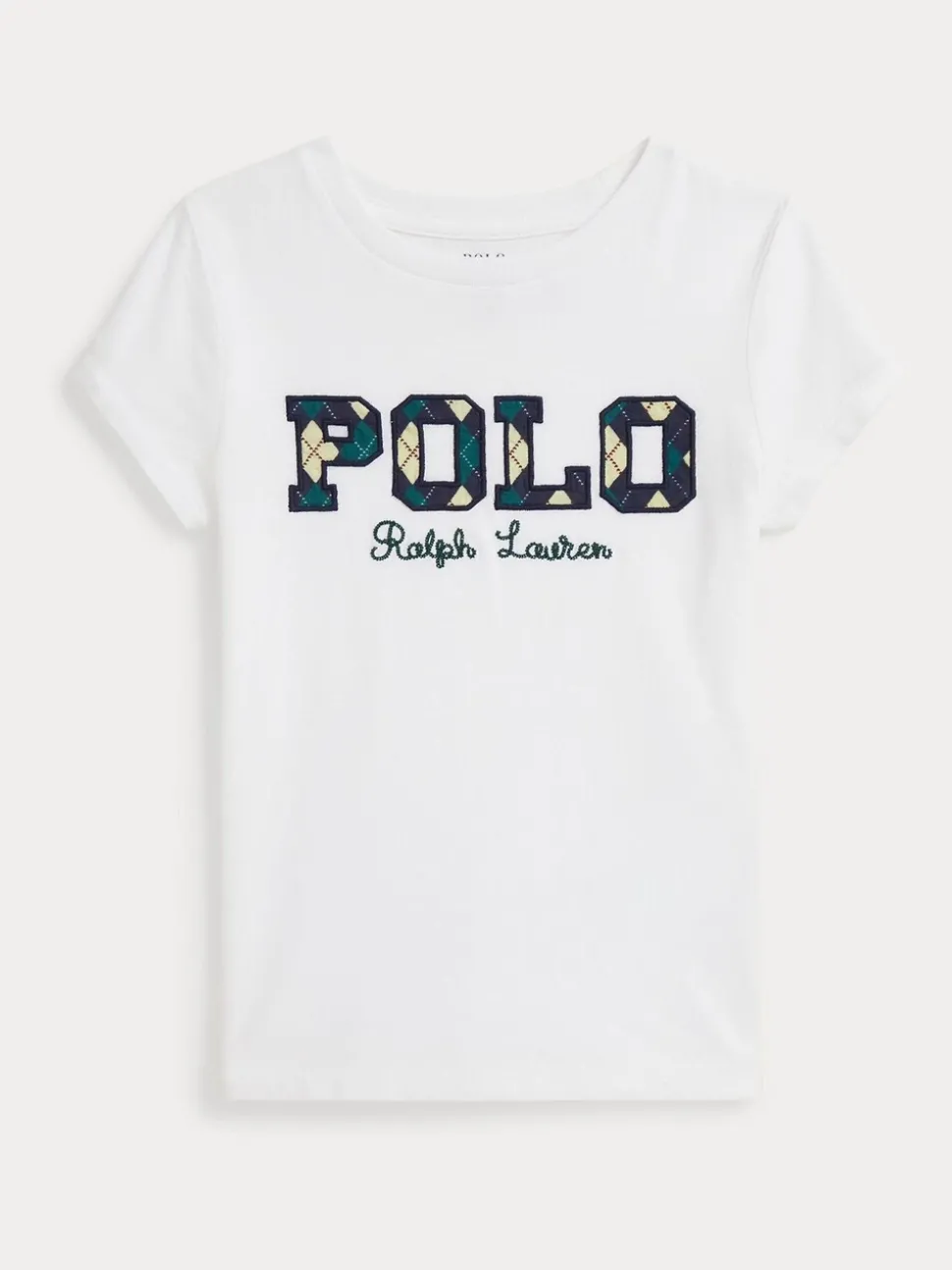 Polo Ralph Lauren White Girls Embroidered Logo Jersey T-Shirt