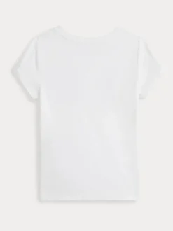 Polo Ralph Lauren White Girls Embroidered Logo Jersey T-Shirt