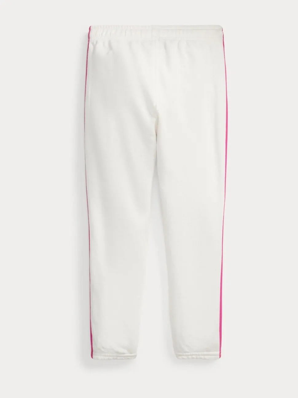 Polo Ralph Lauren White/Pink Girls Striped French Terry Jogger Trousers