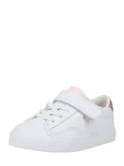 Polo Ralph Lauren White/Pink Girls Theron V PS Velcro Glitter Trainers