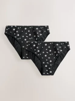 Printed Heavy Period Bikini Briefs 2 Pack (7-16yrs)