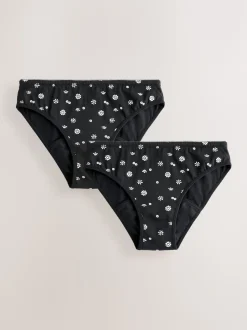 Printed Light Period Bikini Briefs 2 Pack (7-16yrs)