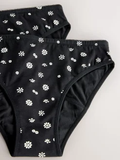 Printed Light Period Bikini Briefs 2 Pack (7-16yrs)
