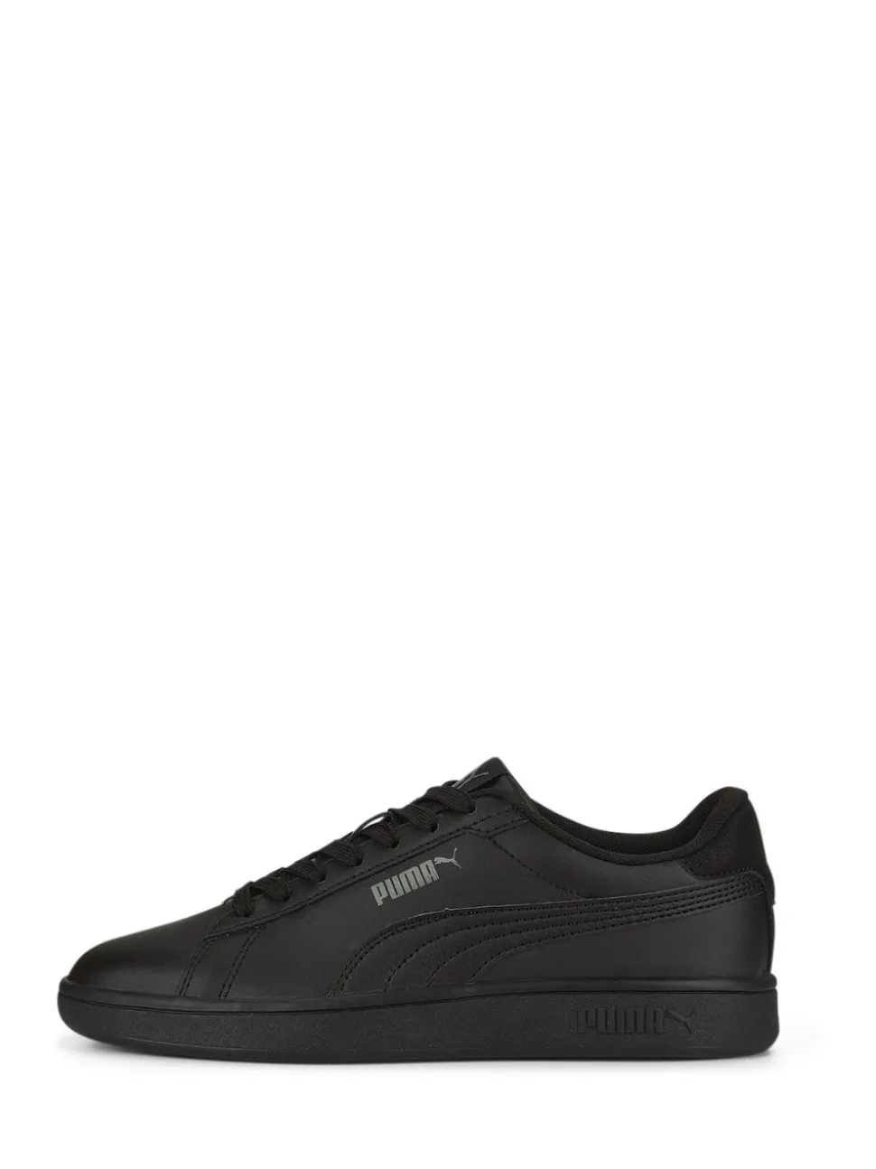Puma Black Smash 3.0 Leather Youth Trainers