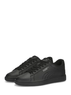 Puma Black Smash 3.0 Leather Youth Trainers