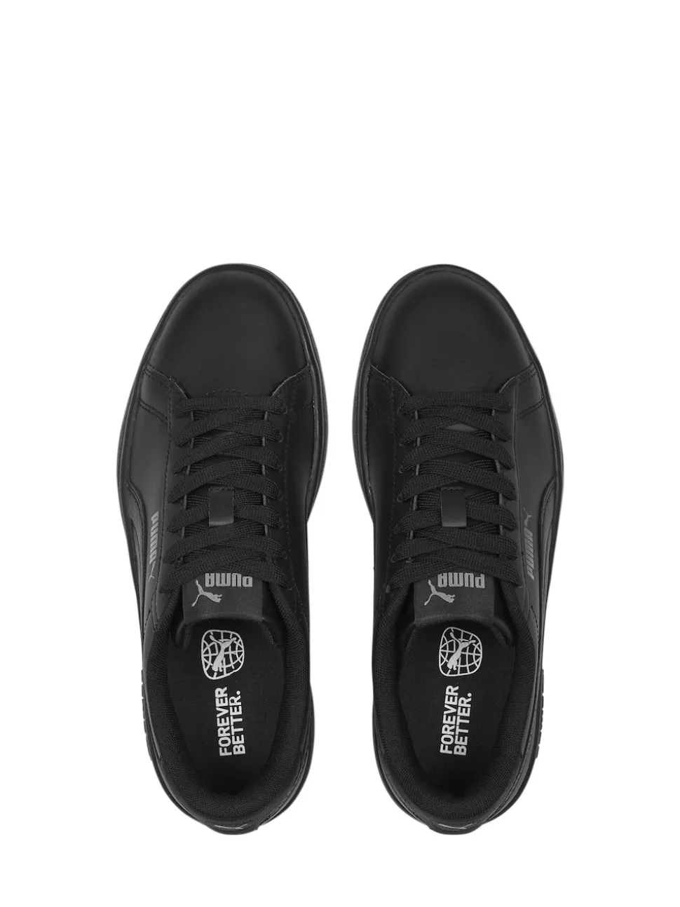 Puma Black Smash 3.0 Leather Youth Trainers