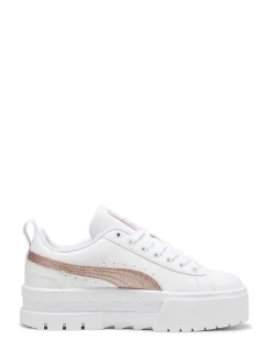 Puma White Mayze Glitter Sneakers