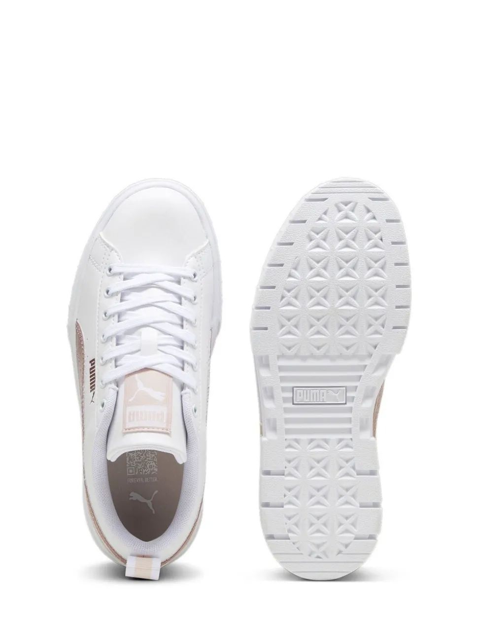 Puma White Mayze Glitter Sneakers