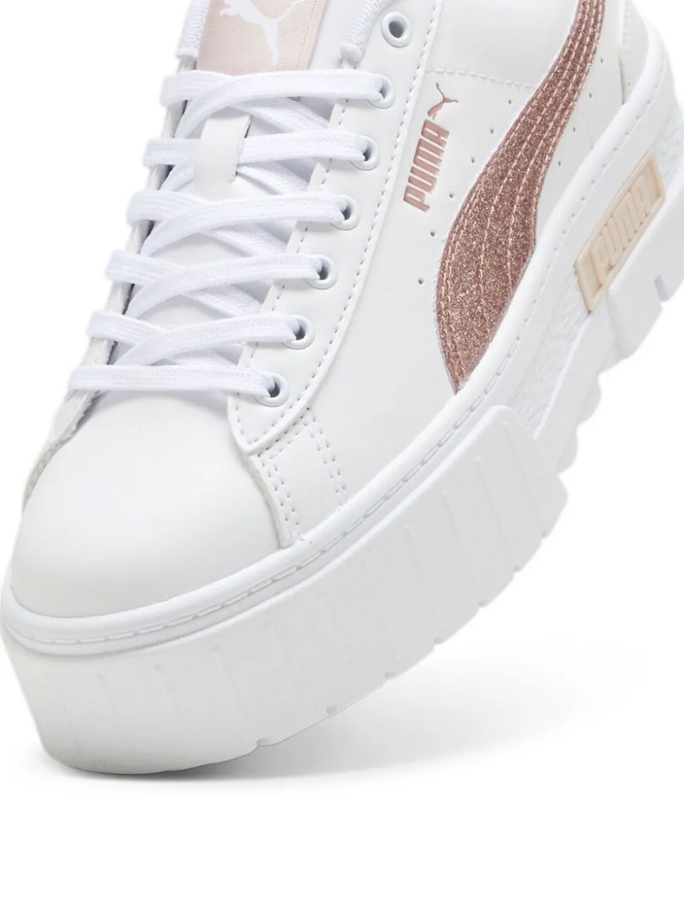 Puma White Mayze Glitter Sneakers
