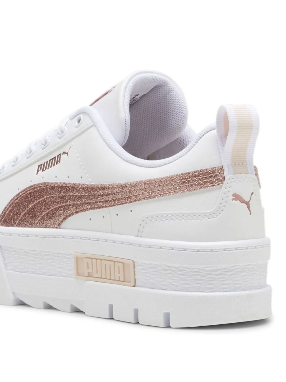 Puma White Mayze Glitter Sneakers