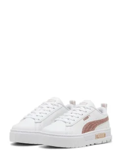 Puma White Mayze Glitter Sneakers
