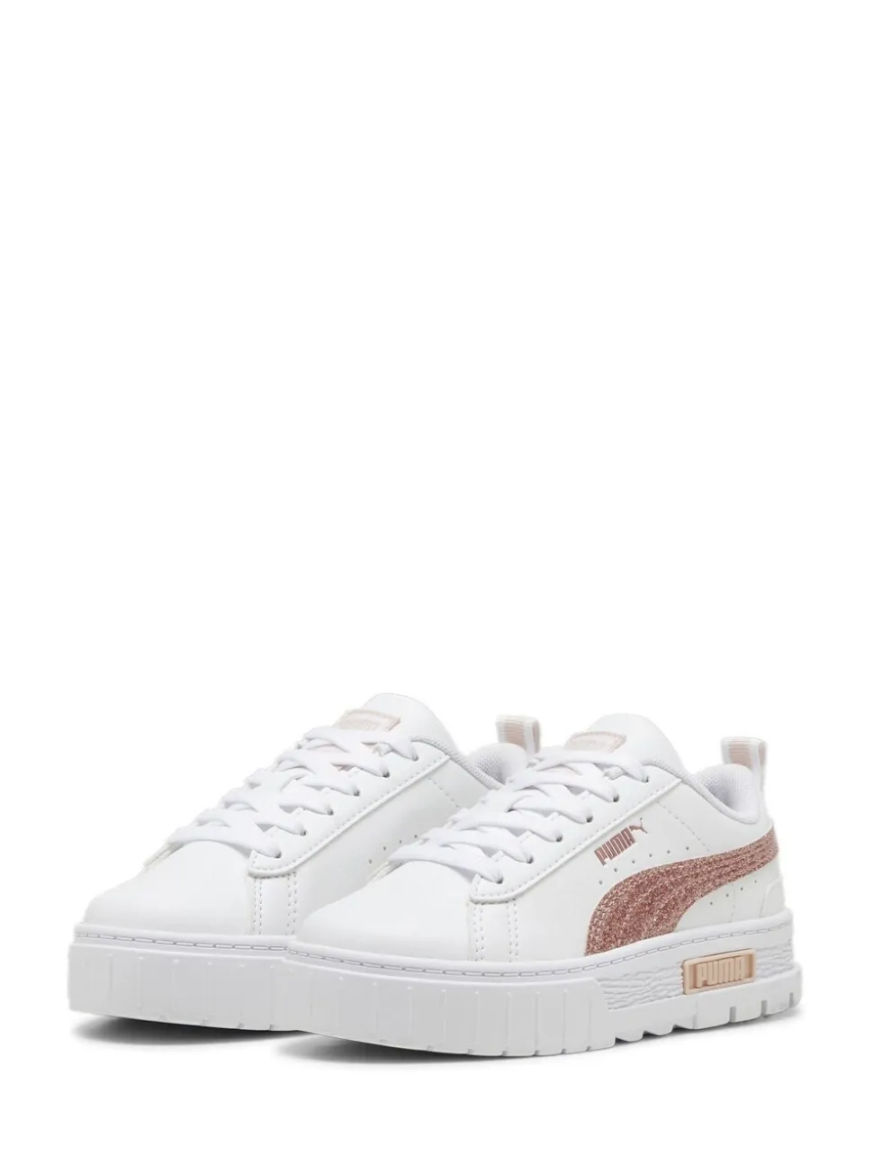 Puma White Mayze Glitter Sneakers