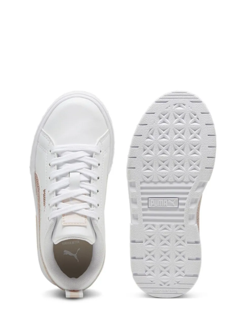 Puma White Mayze Glitter Sneakers