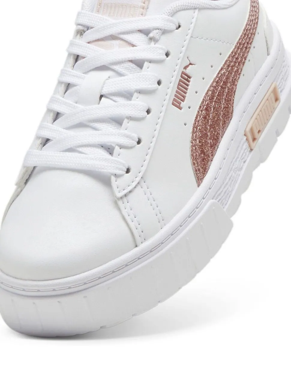 Puma White Mayze Glitter Sneakers