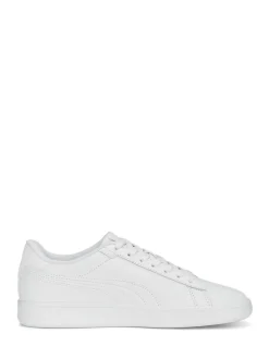 Puma White Smash 3.0 Leather Youth Trainers