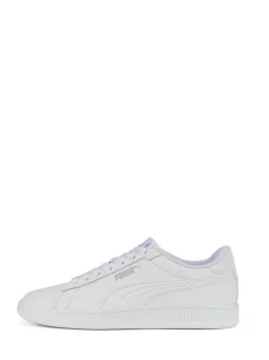 Puma White Smash 3.0 Leather Youth Trainers