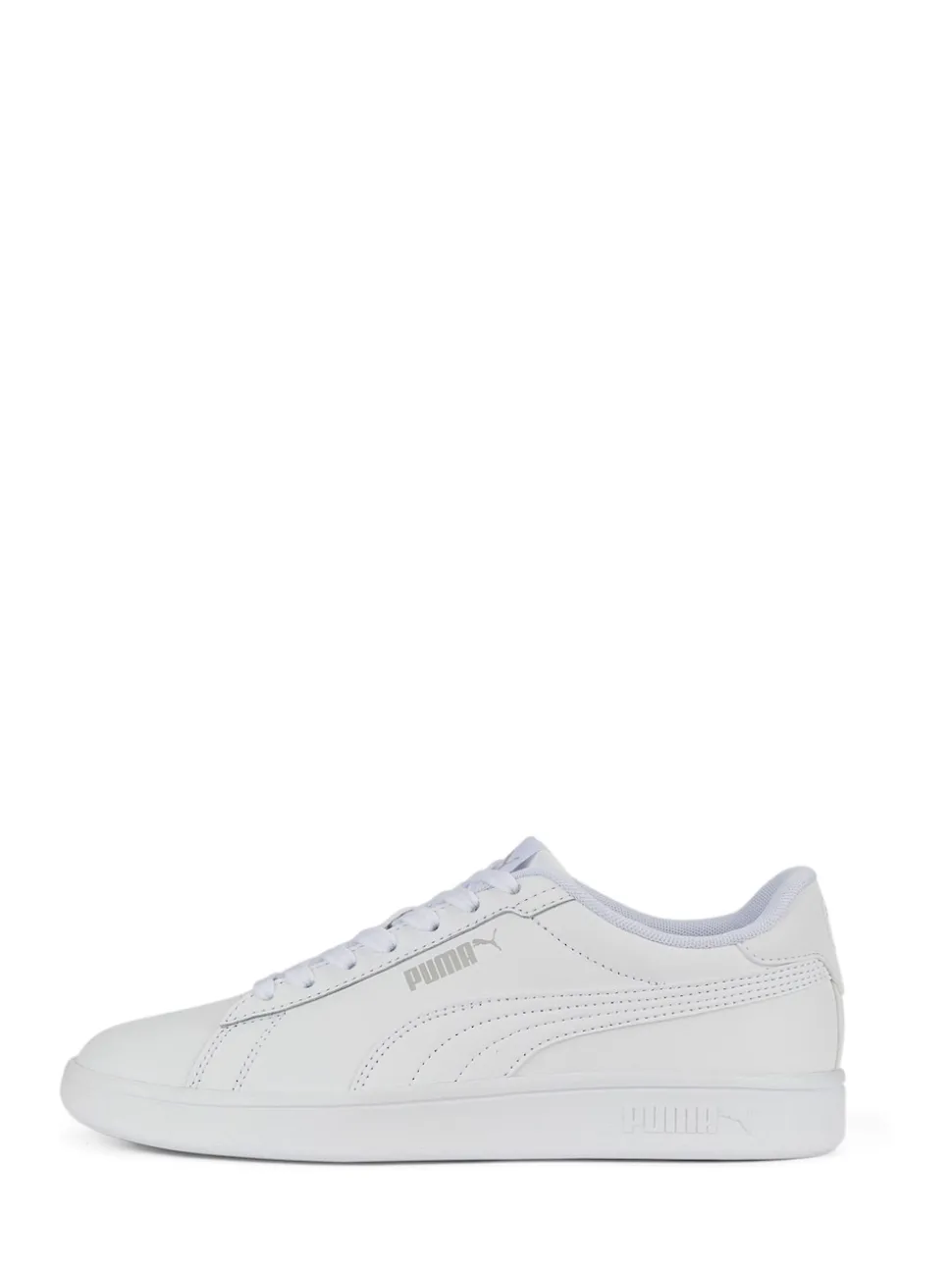 Puma White Smash 3.0 Leather Youth Trainers