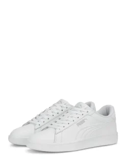 Puma White Smash 3.0 Leather Youth Trainers
