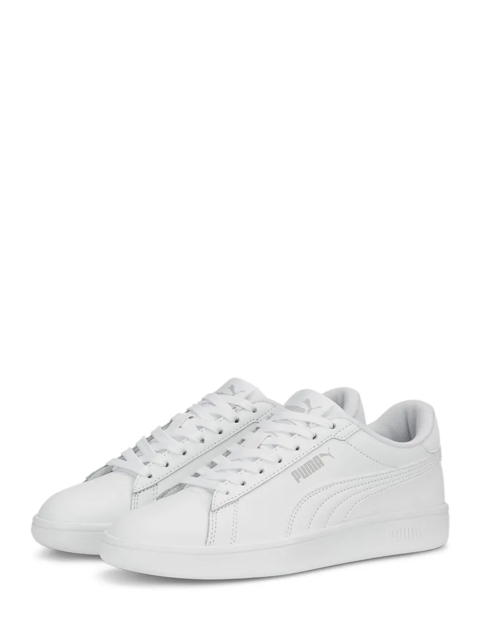 Puma White Smash 3.0 Leather Youth Trainers