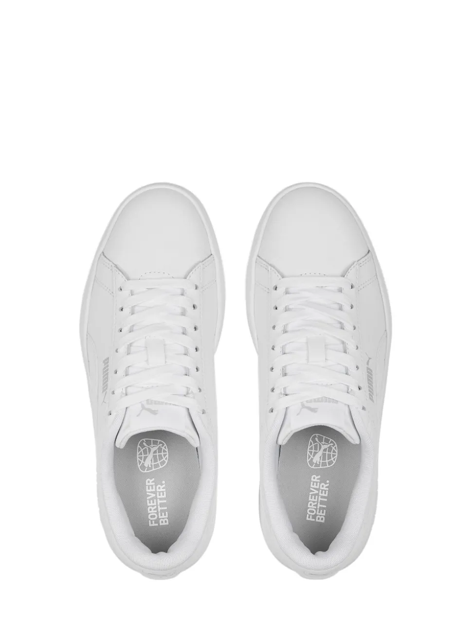 Puma White Smash 3.0 Leather Youth Trainers