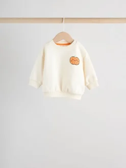 Pumpkin Print Baby Halloween Sweat Top and Joggers Set (0mths-3yrs)
