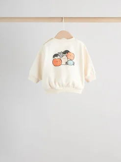 Pumpkin Print Baby Halloween Sweat Top and Joggers Set (0mths-3yrs)