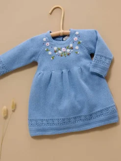 Purebaby Blue Cosy Knitted Dress