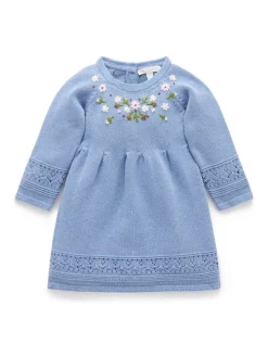 Purebaby Blue Cosy Knitted Dress