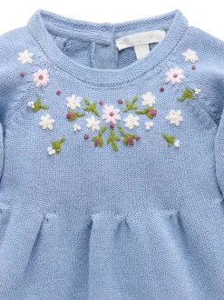 Purebaby Blue Cosy Knitted Dress