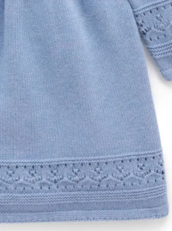 Purebaby Blue Cosy Knitted Dress