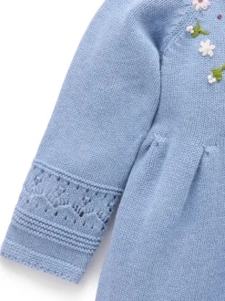 Purebaby Blue Cosy Knitted Dress