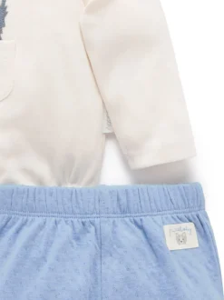 Purebaby Blue 3 Piece Gift Set