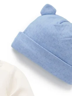 Purebaby Blue 3 Piece Gift Set