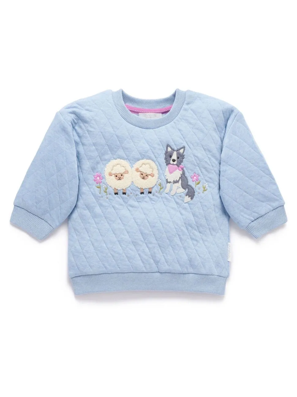 Purebaby Blue Quilted Windcheater Sweatshirt