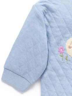 Purebaby Blue Quilted Windcheater Sweatshirt
