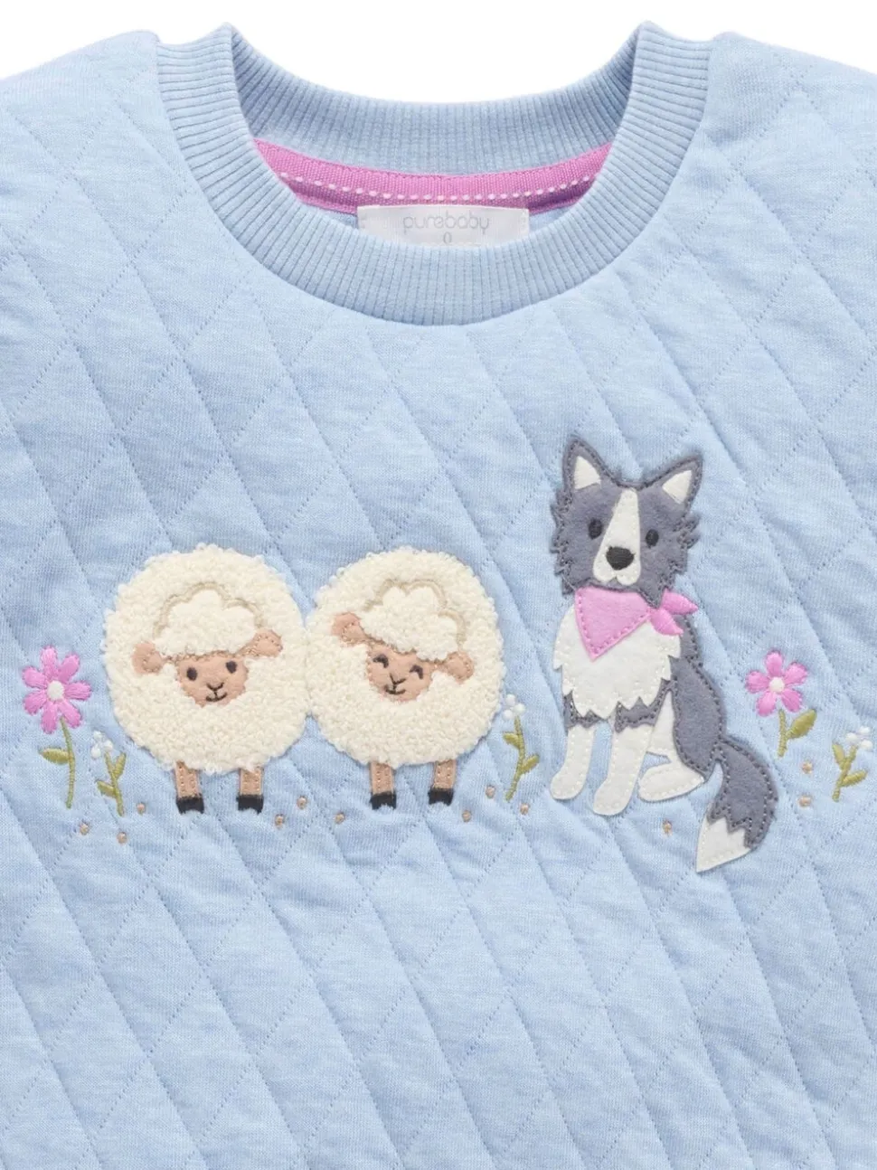Purebaby Blue Quilted Windcheater Sweatshirt