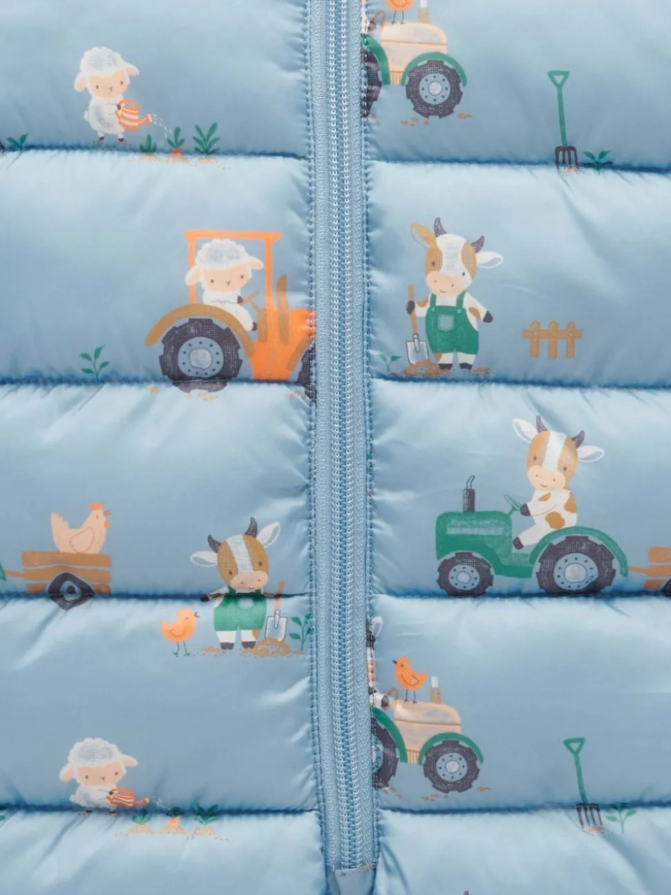 Purebaby Blue Showerproof Padded Puffer Pramsuit