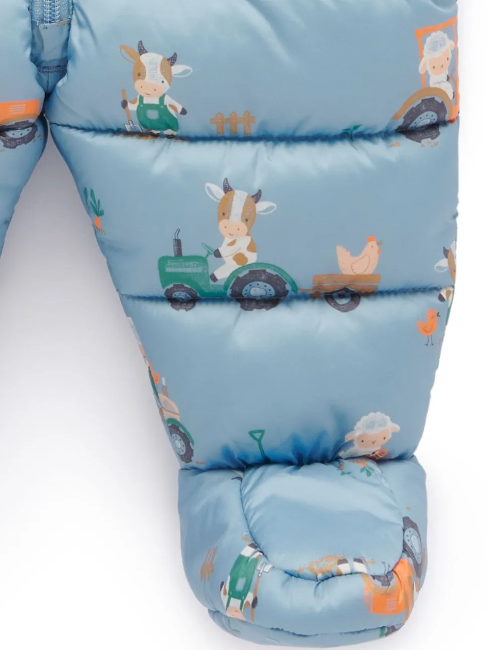 Purebaby Blue Showerproof Padded Puffer Pramsuit
