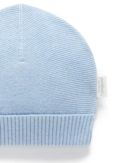 Purebaby Blue Textured Beanie