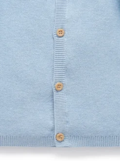 Purebaby Blue Textured Knit Cardigan