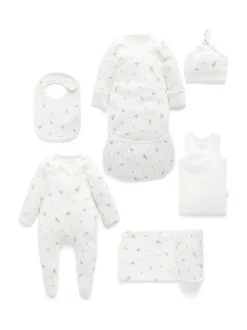 Purebaby Brown/White Newborn Essential Hospital Pack