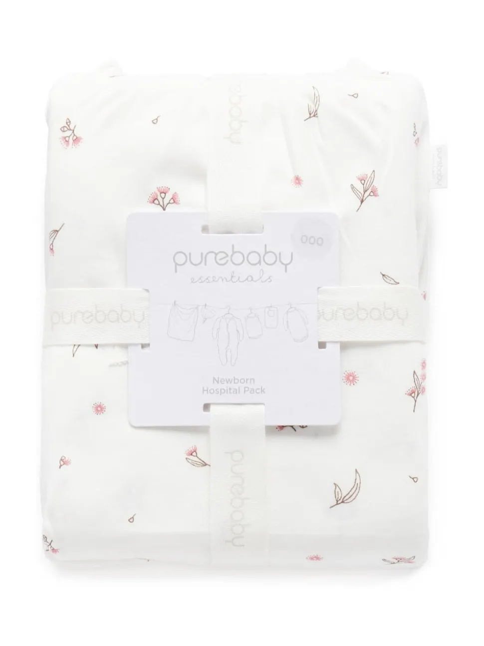 Purebaby Brown/White Newborn Essential Hospital Pack