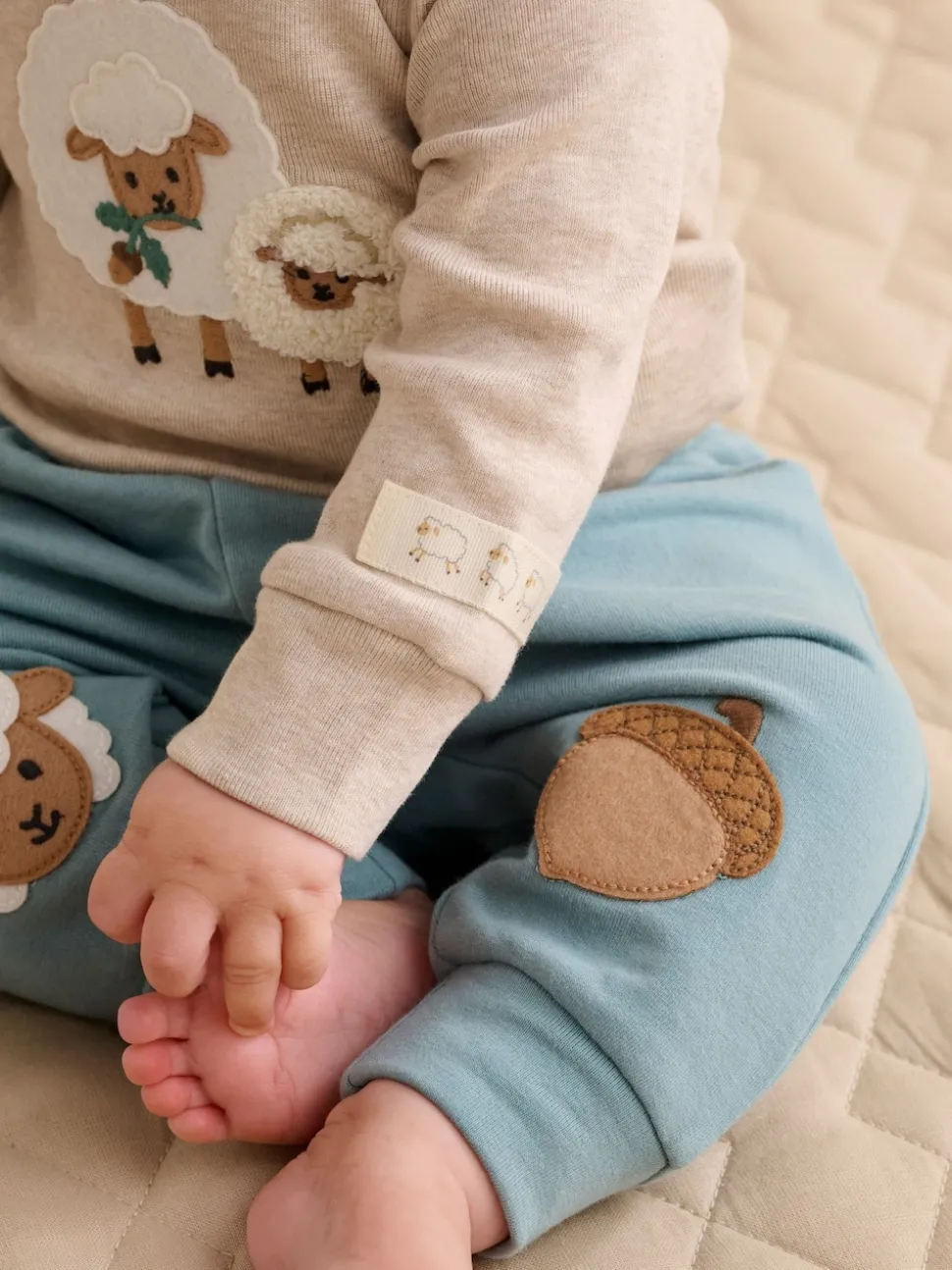 Purebaby Green Thick Leggings