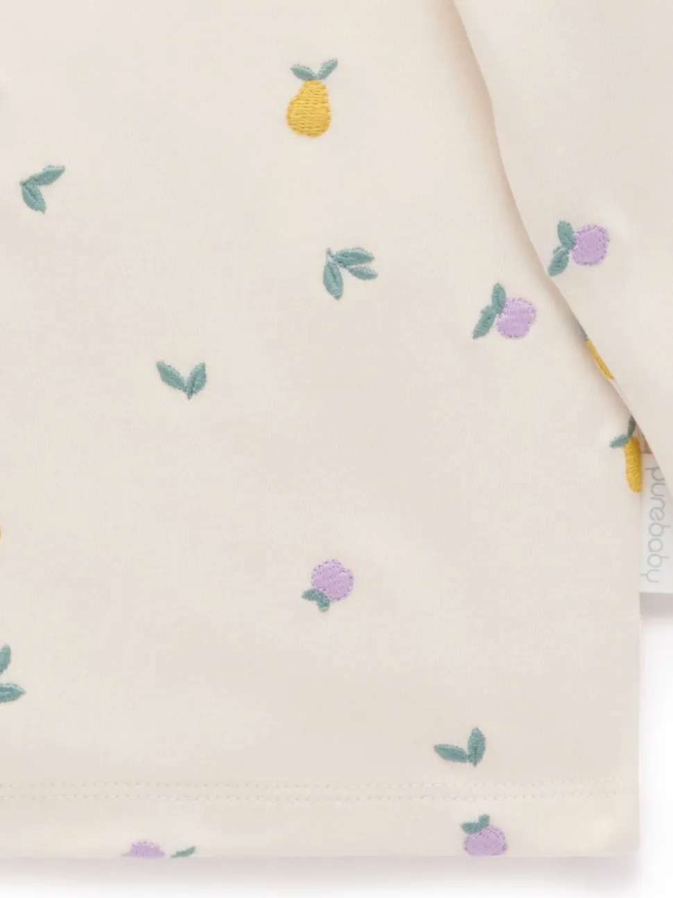 Purebaby Natural Broderie Layering Top