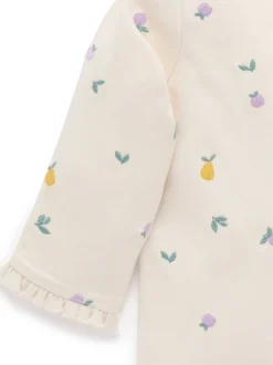 Purebaby Natural Broderie Layering Top