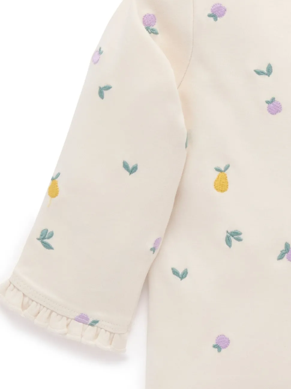 Purebaby Natural Broderie Layering Top