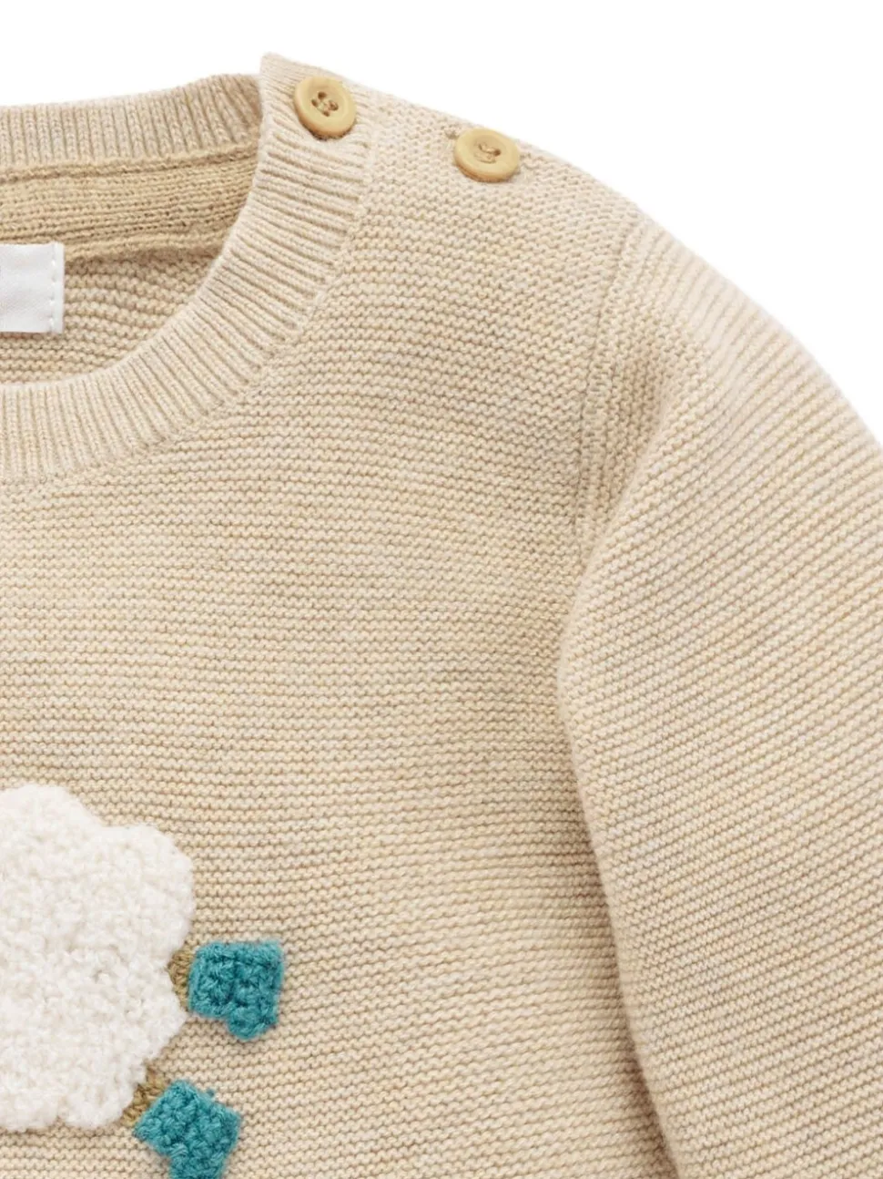 Purebaby Natural Cream On The Farm Jumper